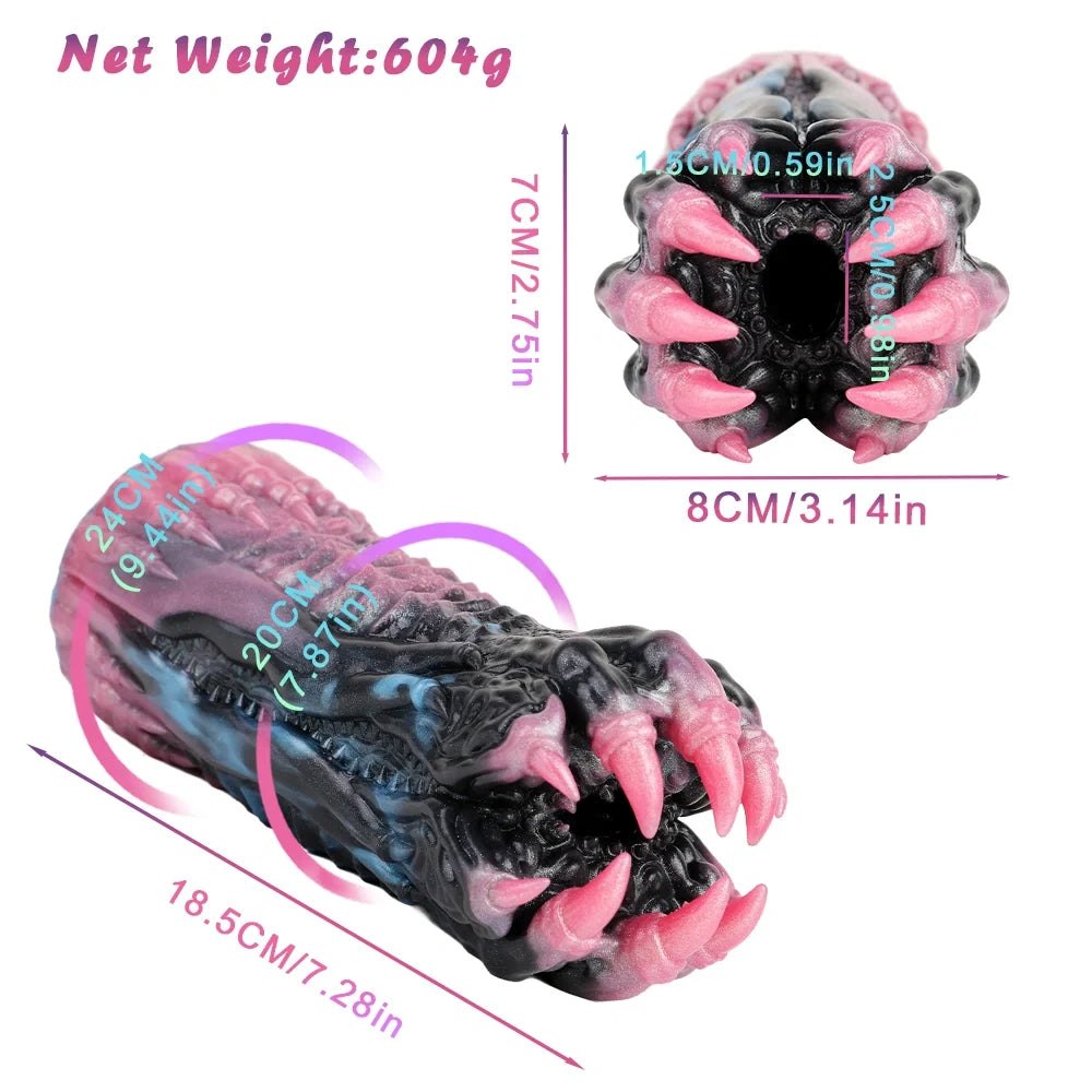 Galactic black alien paw masturbator with pink claws, photo 13