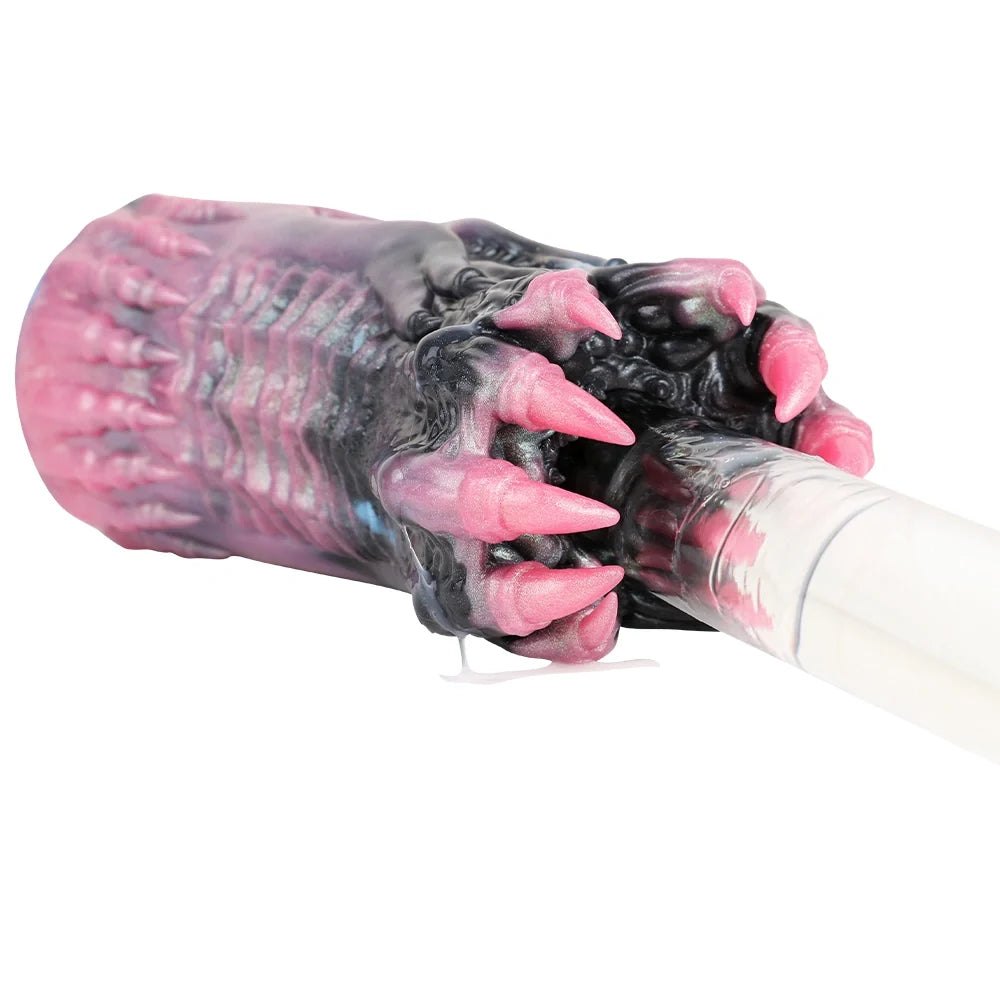 Galactic black alien paw masturbator with pink claws, photo 5