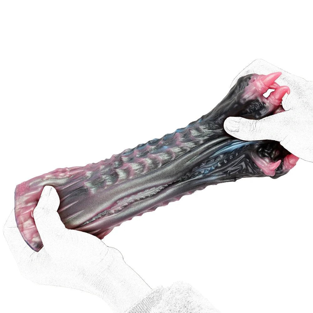 Galactic black alien paw masturbator with pink claws, photo 8