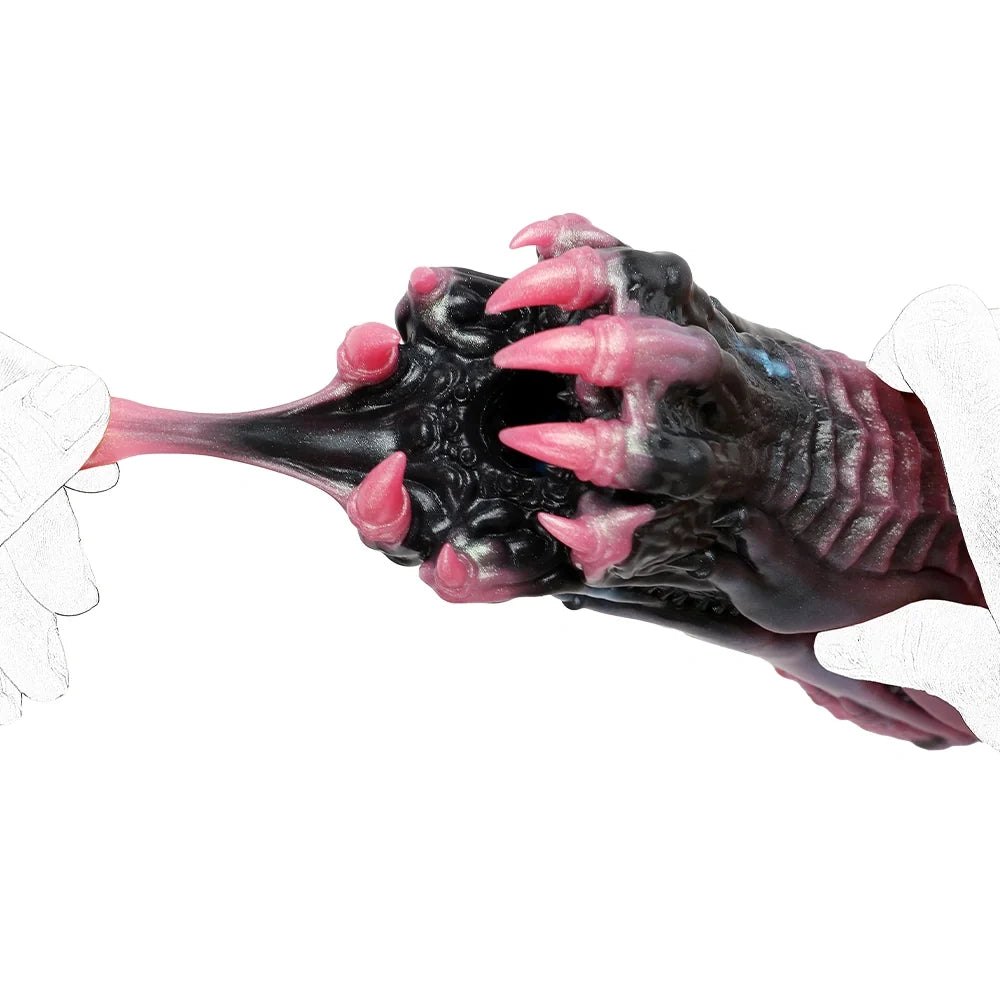 Galactic black alien paw masturbator with pink claws, photo 9