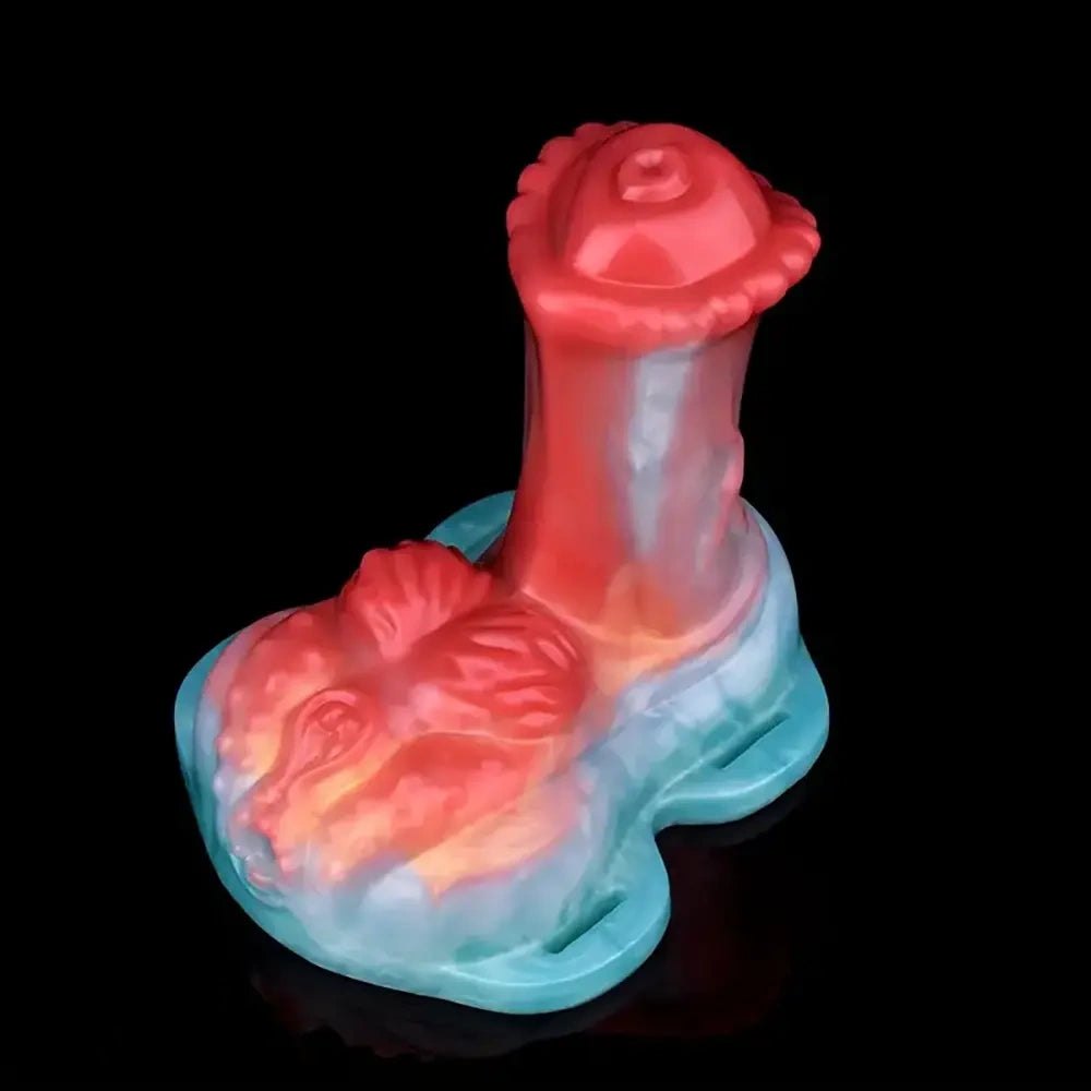 Textured alien-creature fantasy dildo with suction cup base, photo 1