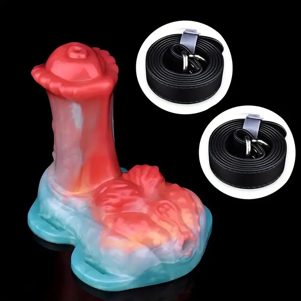 Textured alien-creature fantasy dildo with suction cup base, photo 10