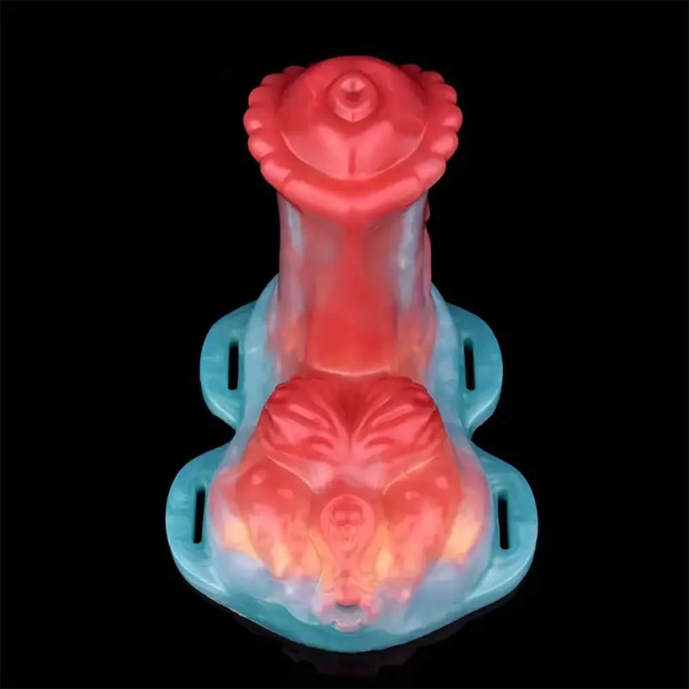 Textured alien-creature fantasy dildo with suction cup base, photo 11