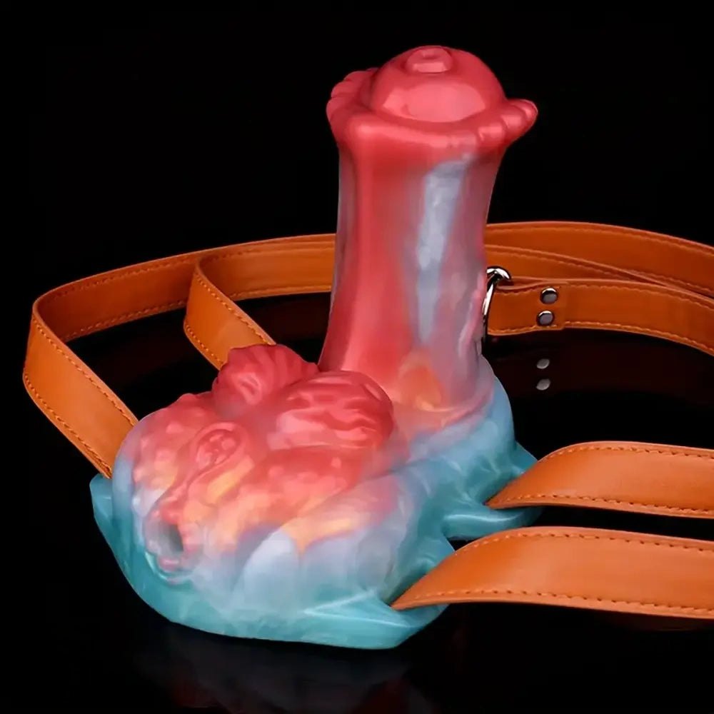 Textured alien-creature fantasy dildo with suction cup base, photo 13