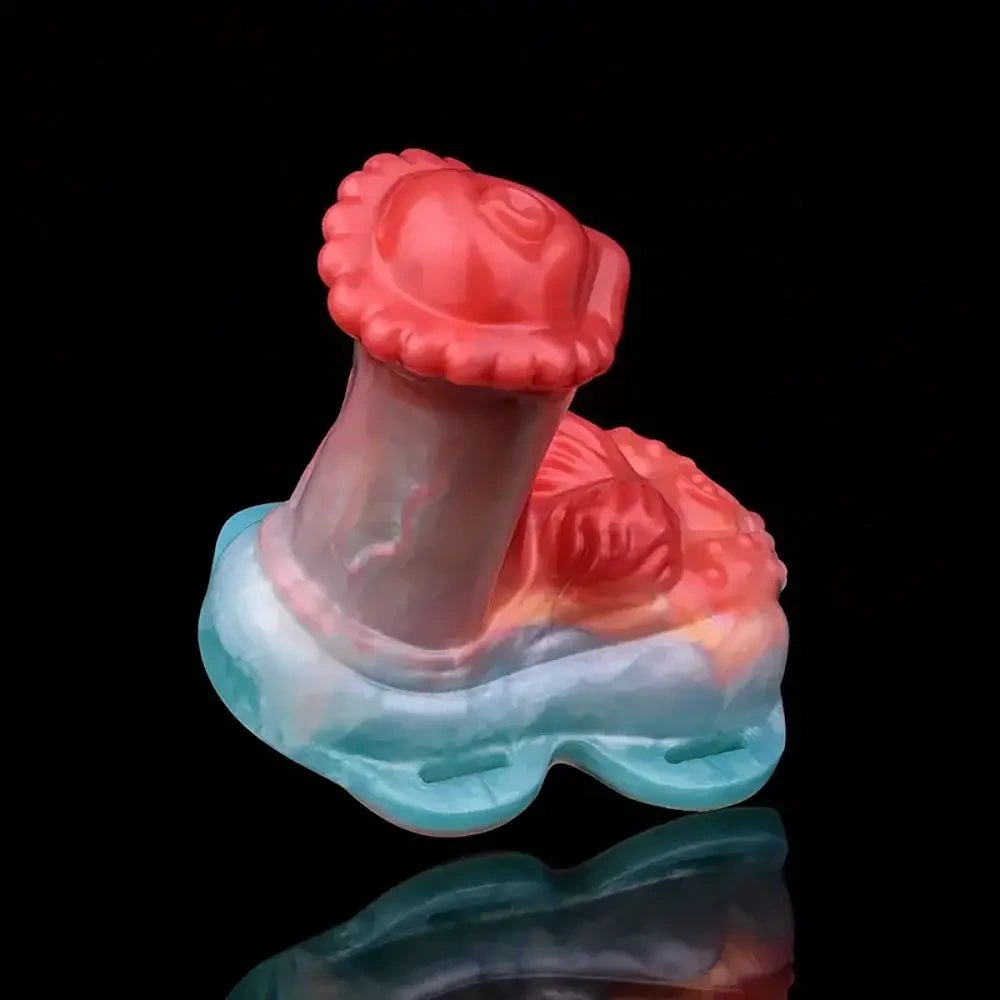 Textured alien-creature fantasy dildo with suction cup base, photo 2