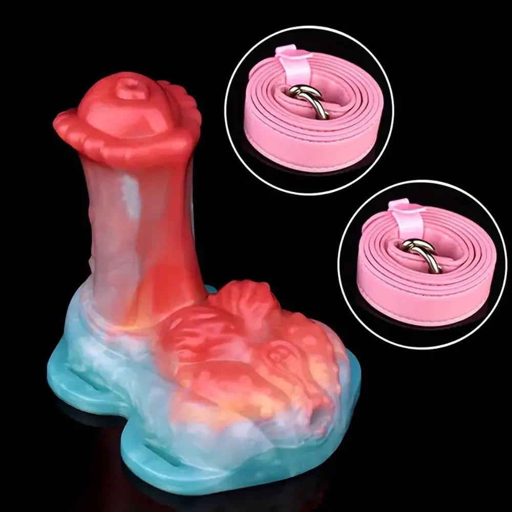 Textured alien-creature fantasy dildo with suction cup base, photo 3