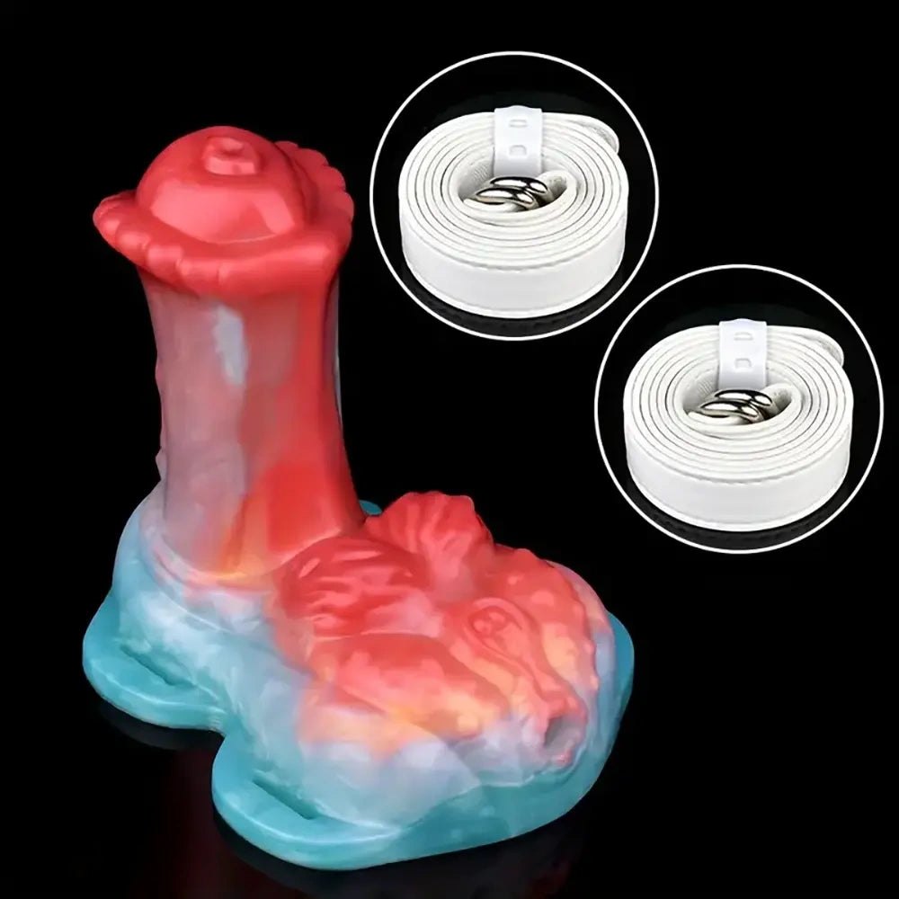 Textured alien-creature fantasy dildo with suction cup base, photo 4