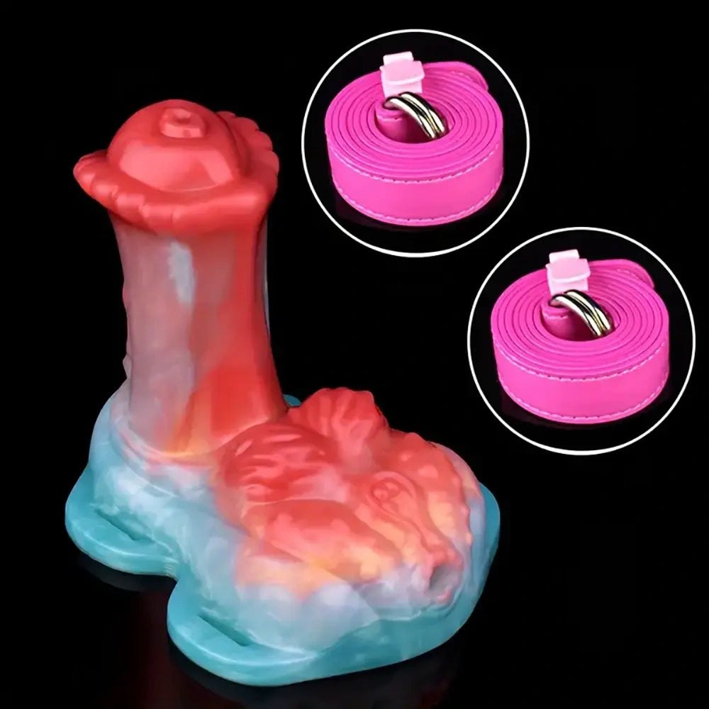 Textured alien-creature fantasy dildo with suction cup base, photo 8