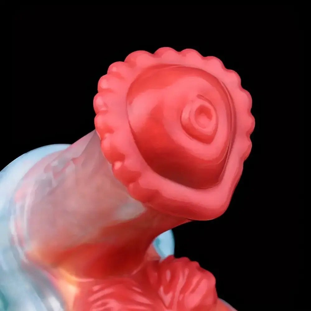 Textured alien-creature fantasy dildo with suction cup base, photo 9