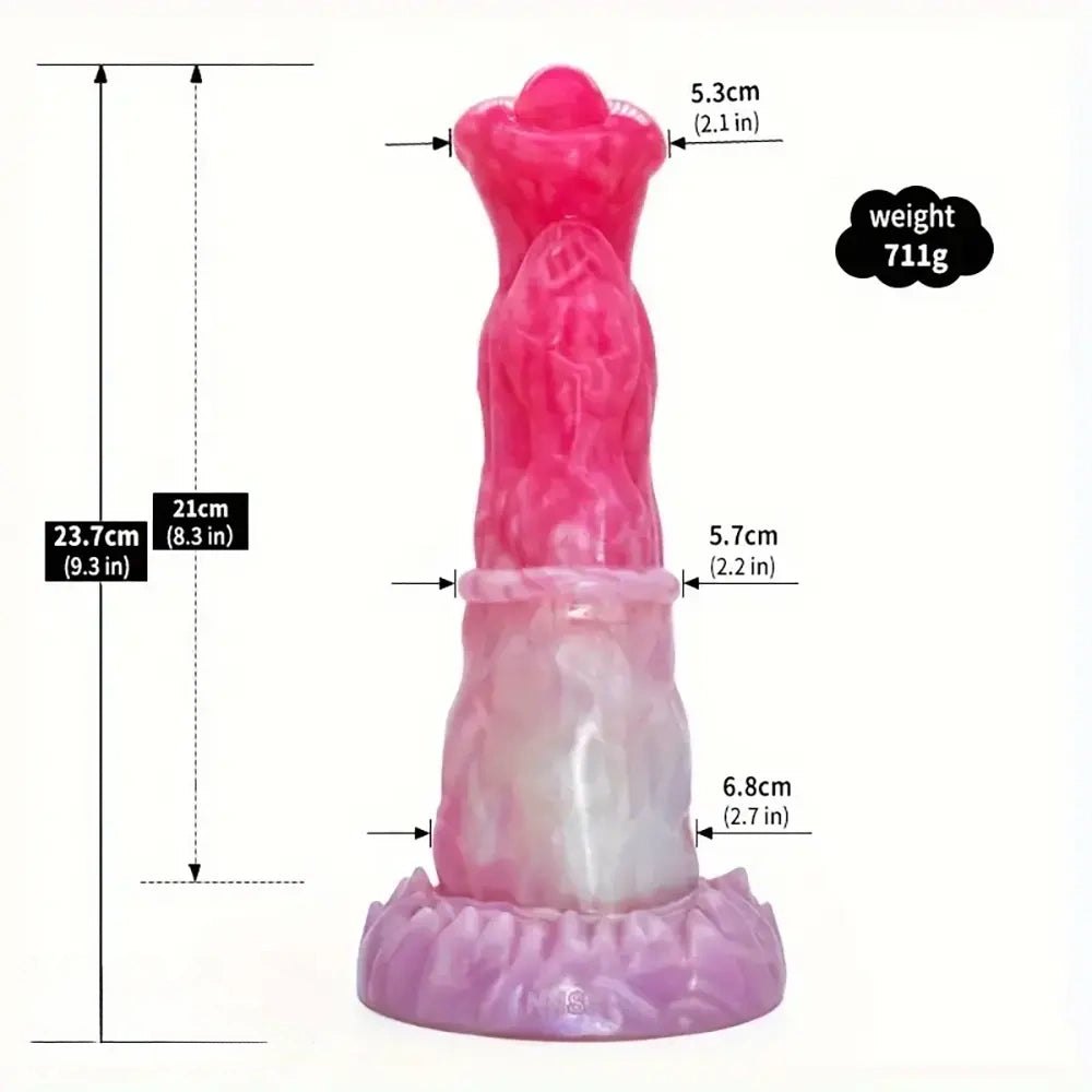Colorful alien texture suction cup dildo, photo 3