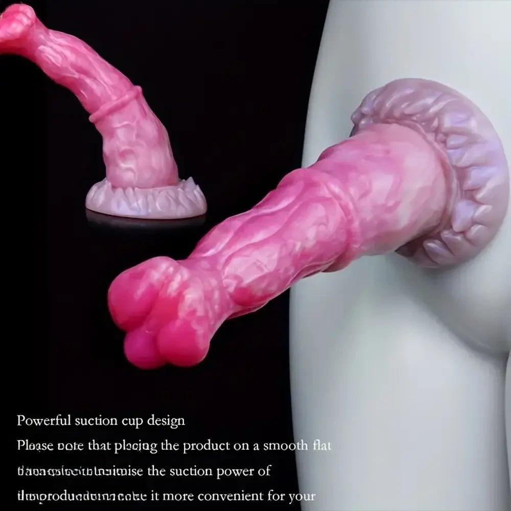 Colorful alien texture suction cup dildo, photo 5