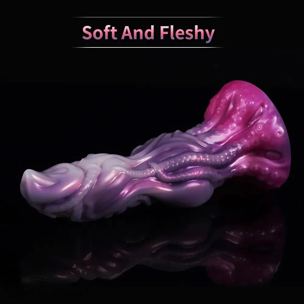 Purple alien tentacle fantasy silicone dildo, photo 13