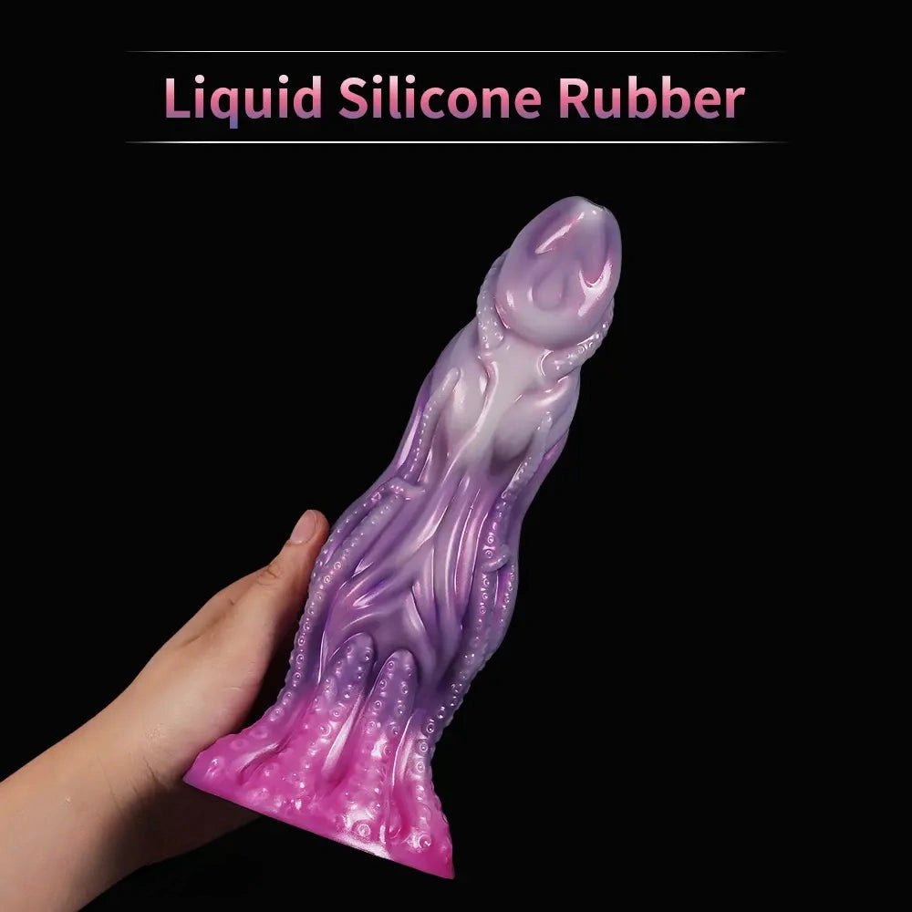 Purple alien tentacle fantasy silicone dildo, photo 14