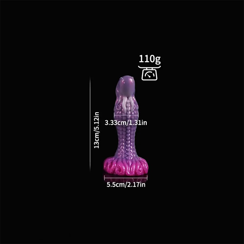 Purple alien tentacle fantasy silicone dildo, photo 19