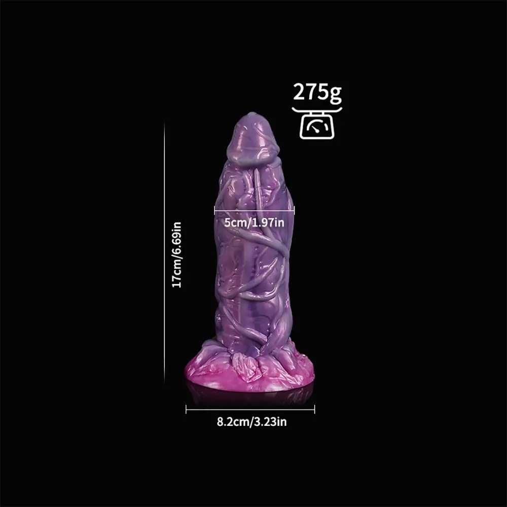 Purple alien tentacle fantasy silicone dildo, photo 21