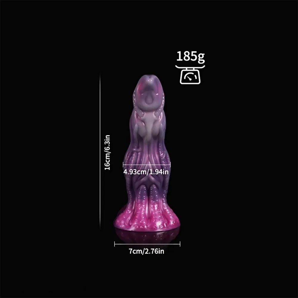 Purple alien tentacle fantasy silicone dildo, photo 23
