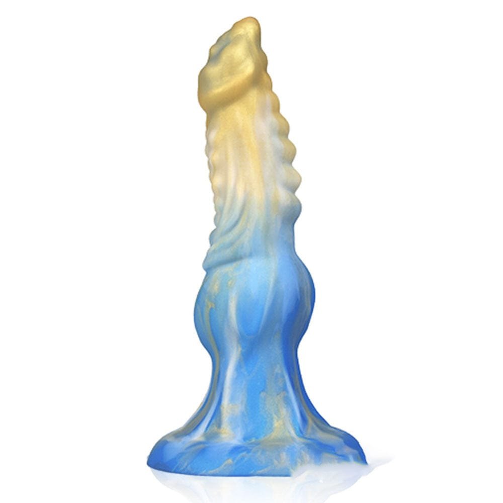 Blue and gold alien tentacle suction cup dildo, photo 5