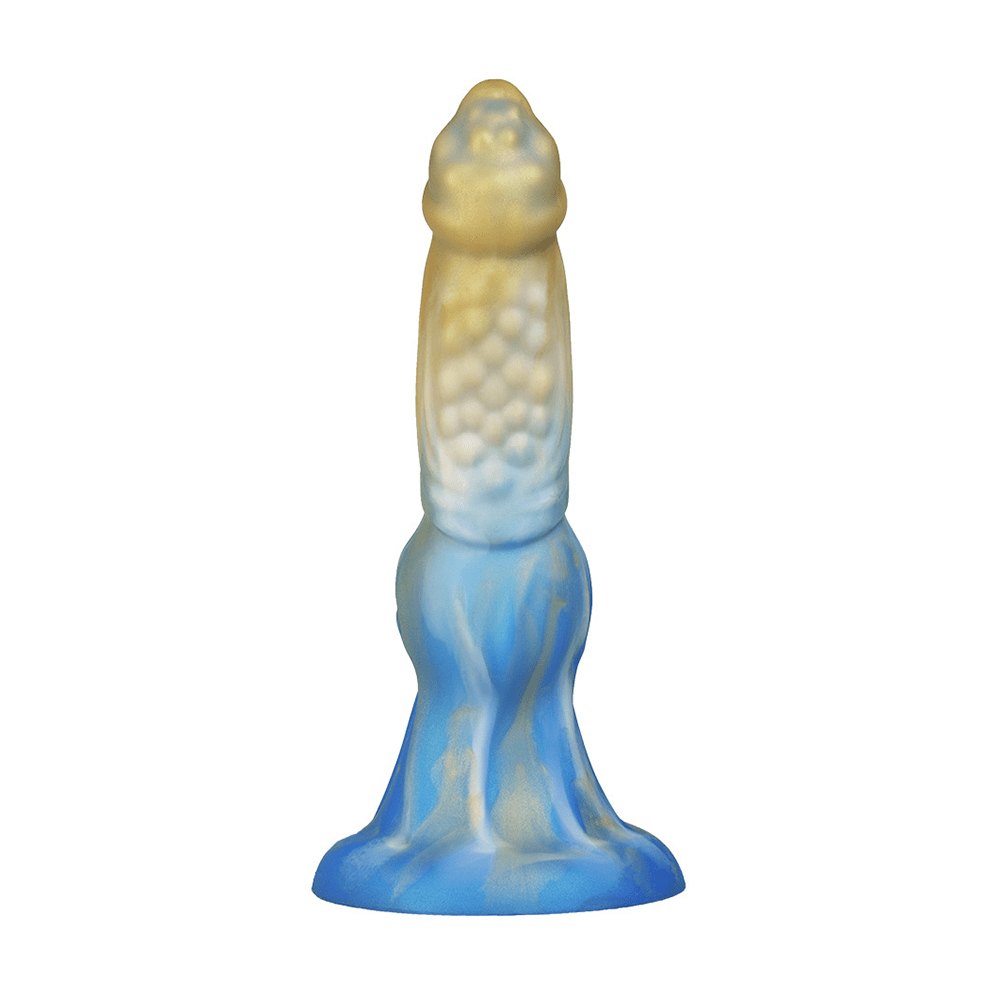 Blue and gold alien tentacle suction cup dildo, photo 6