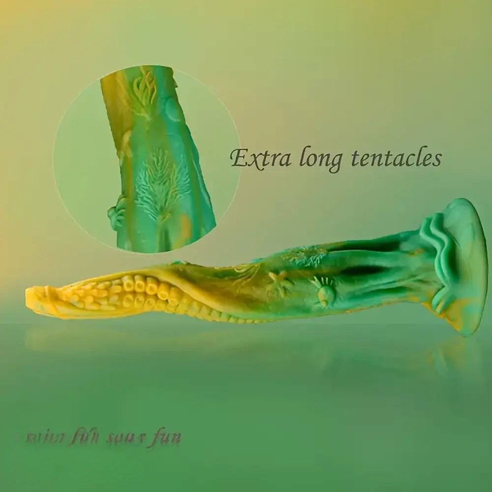 Textured alien tentacle suction cup dildo, photo 3