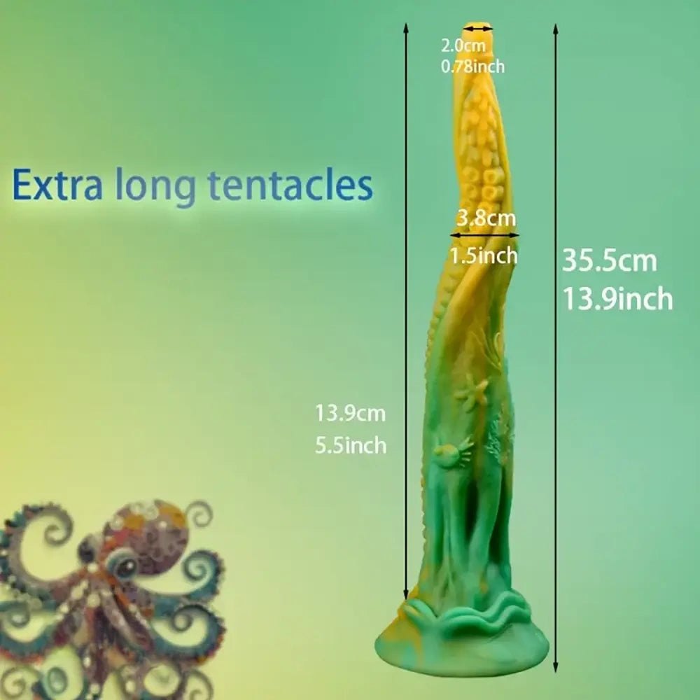 Textured alien tentacle suction cup dildo, photo 4