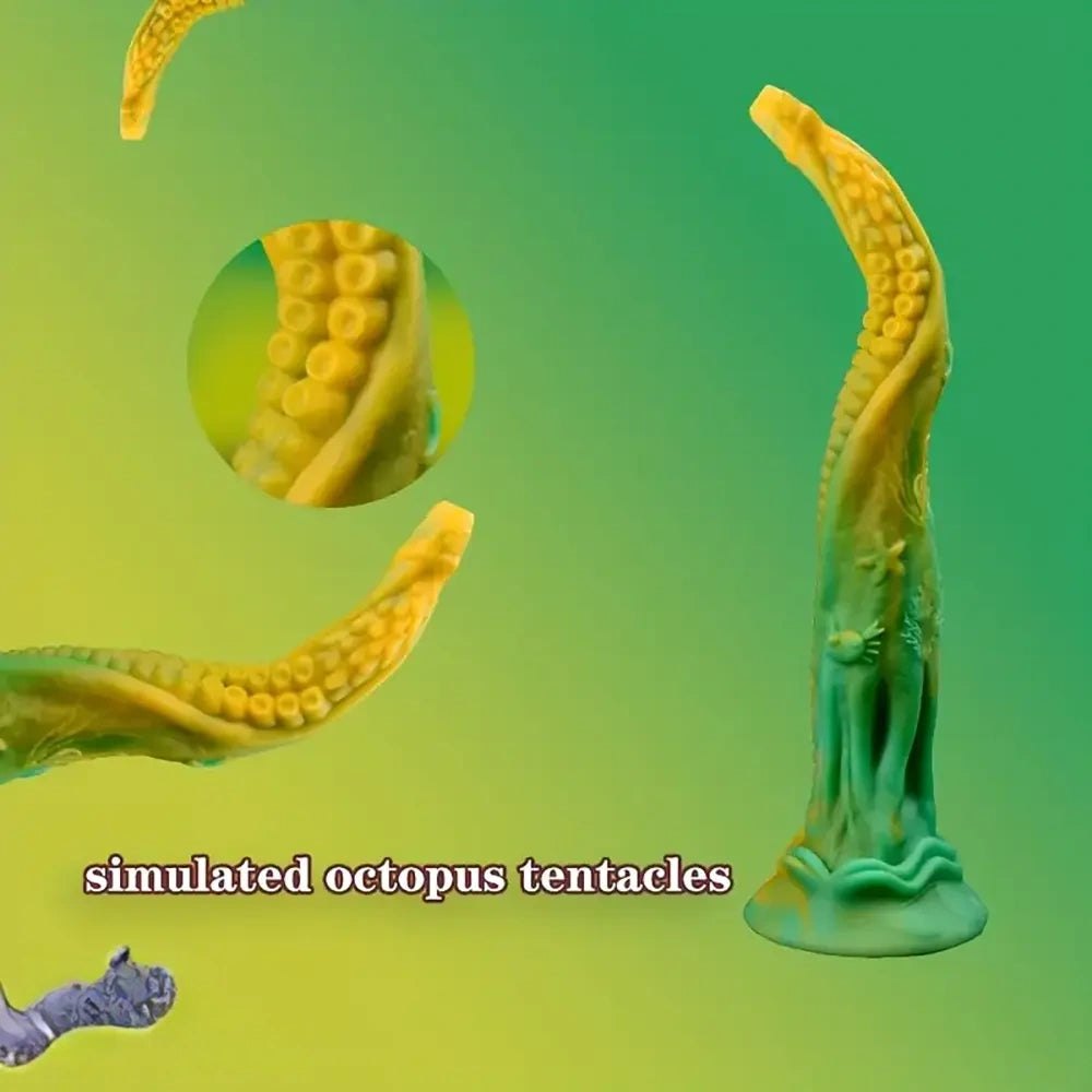 Textured alien tentacle suction cup dildo, photo 6