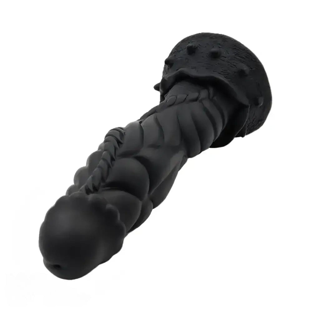 Black alien textured dildo, photo 5