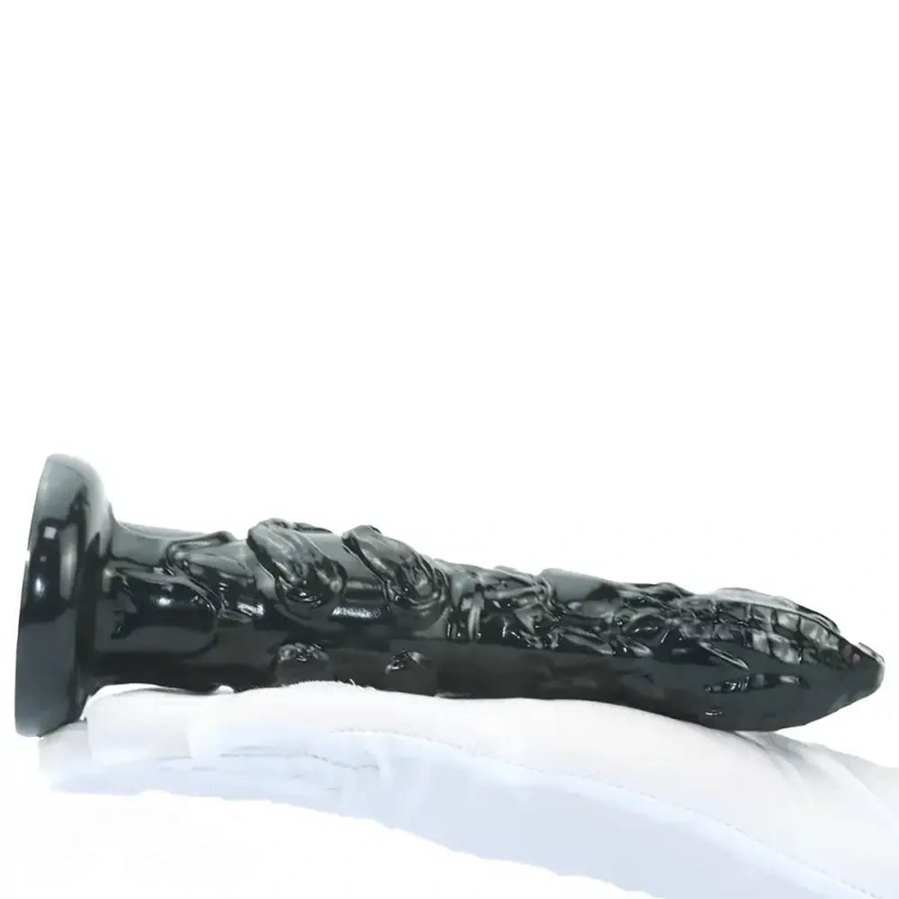 Black alien textured fantasy dildo, photo 15