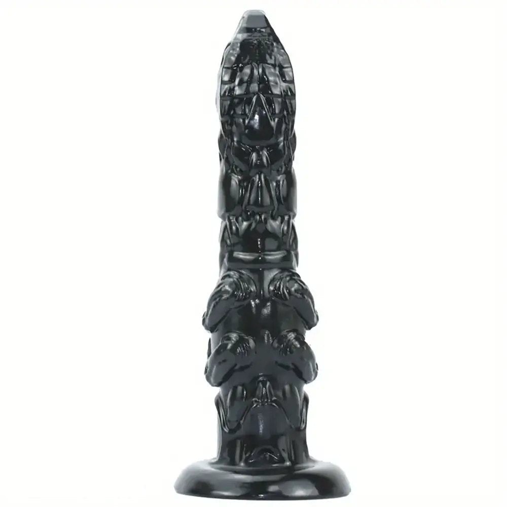 Black alien textured fantasy dildo, photo 2