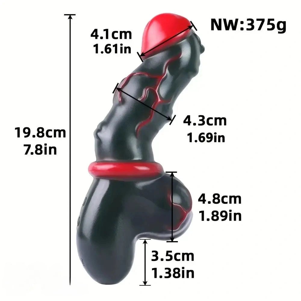 Red alien vein fantasy dildo