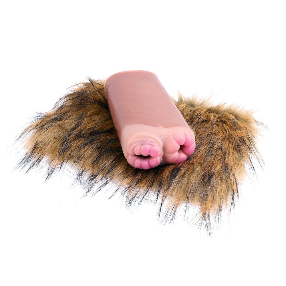 Amber brown dual entry furry male masturbator, photo 8