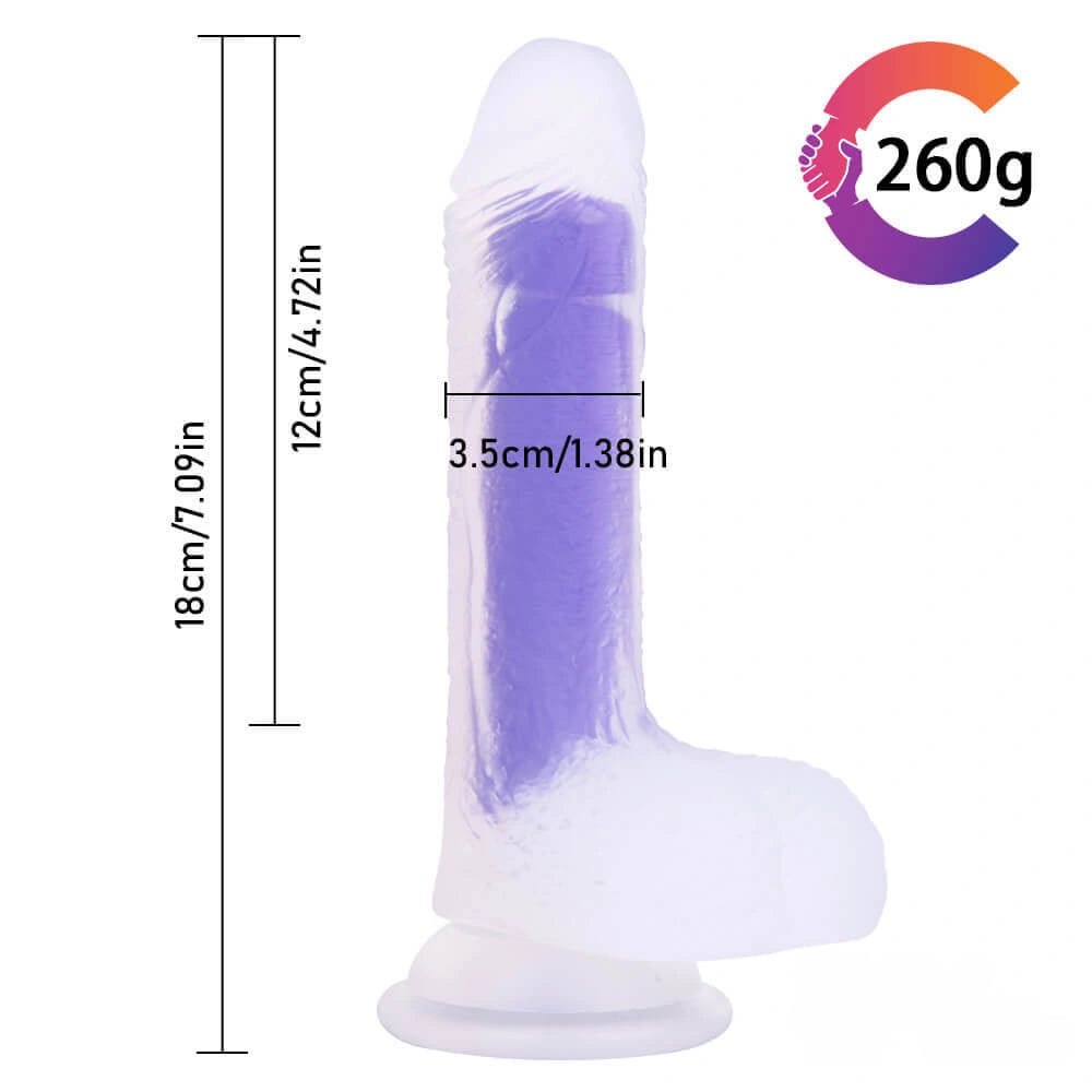 Amethyst jelly suction cup dildo, photo 11