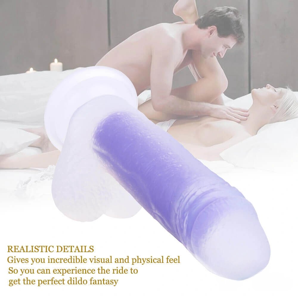 Amethyst jelly suction cup dildo, photo 5