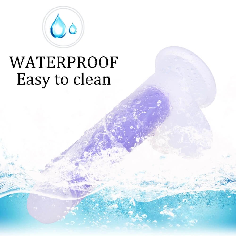 Amethyst jelly suction cup dildo, photo 6