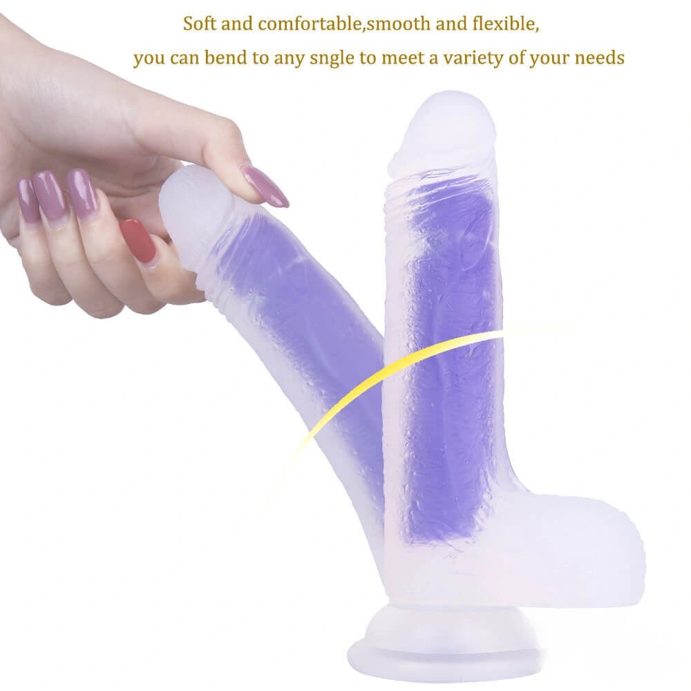 Amethyst jelly suction cup dildo, photo 7