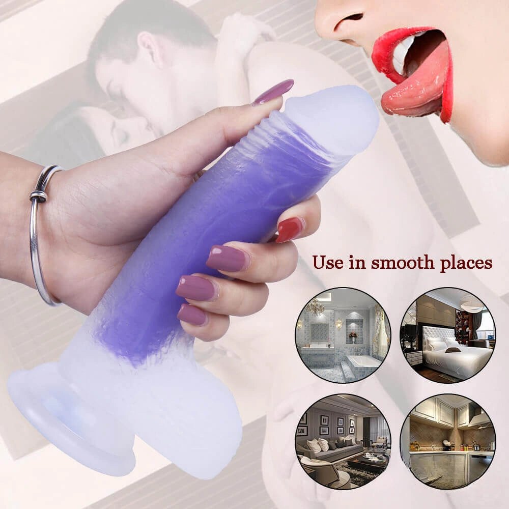 Amethyst jelly suction cup dildo, photo 8