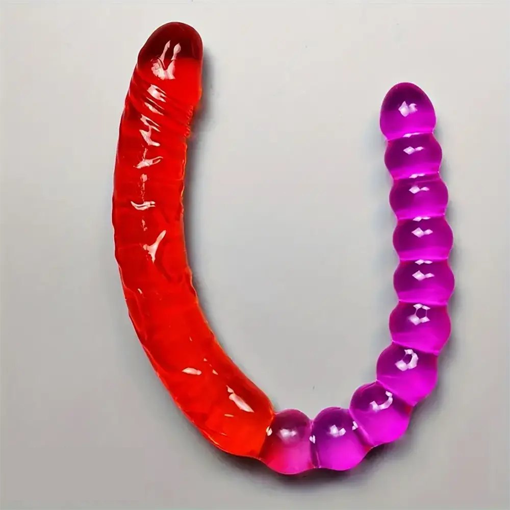 #1 double-ended beaded pvc dildo