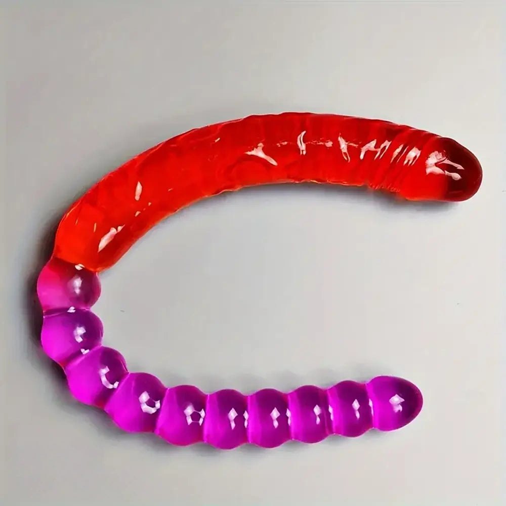 Double-ended beaded pvc dildo, photo 2