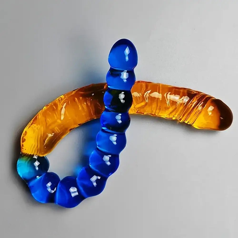 Double-ended beaded pvc dildo, photo 6