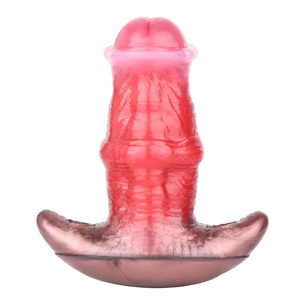 Red silicone anchor base butt plug, photo 1