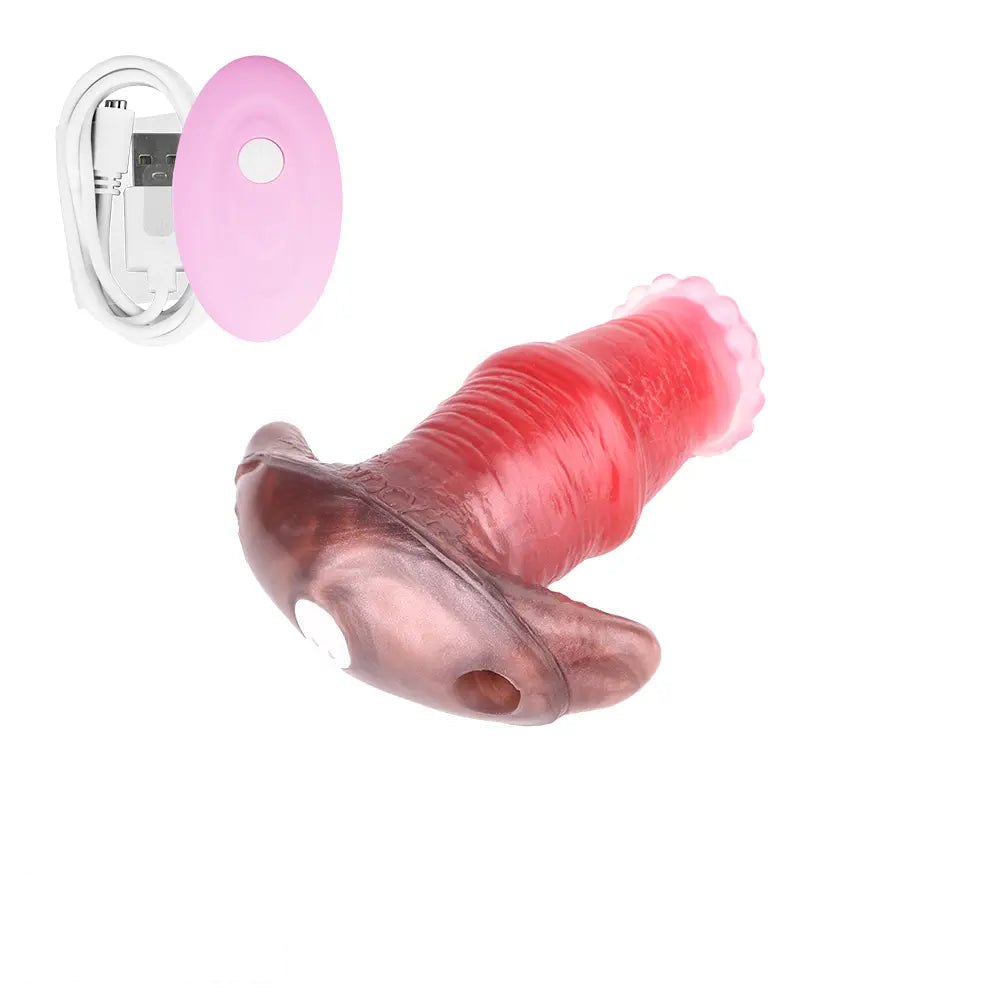 Red silicone anchor base butt plug, photo 12