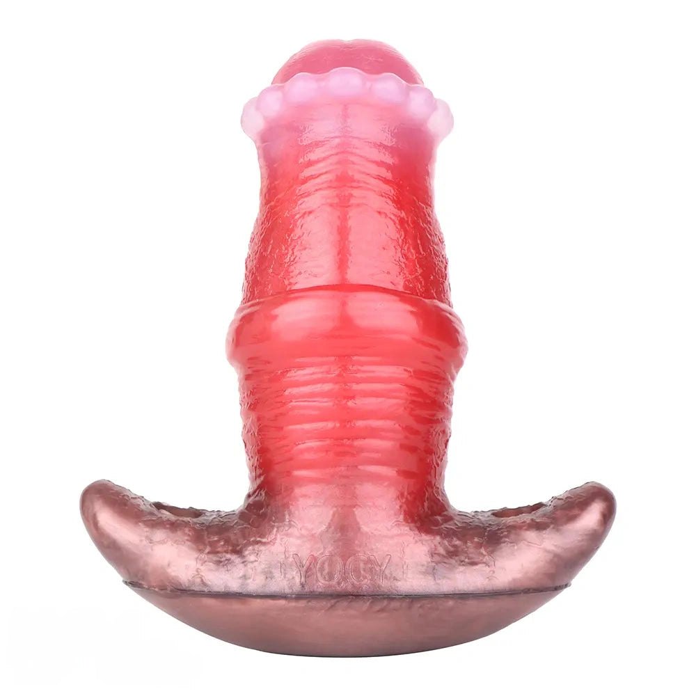 Red silicone anchor base butt plug, photo 15
