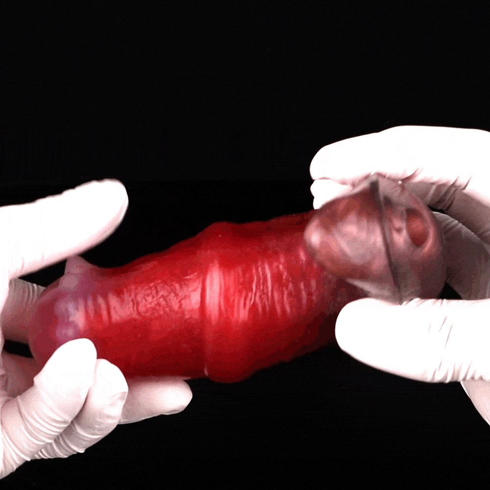 Red silicone anchor base butt plug, photo 25