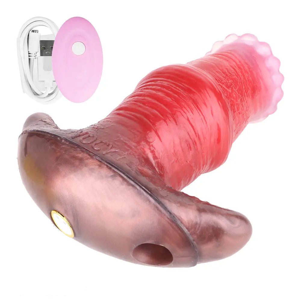 Red silicone anchor base butt plug, photo 5
