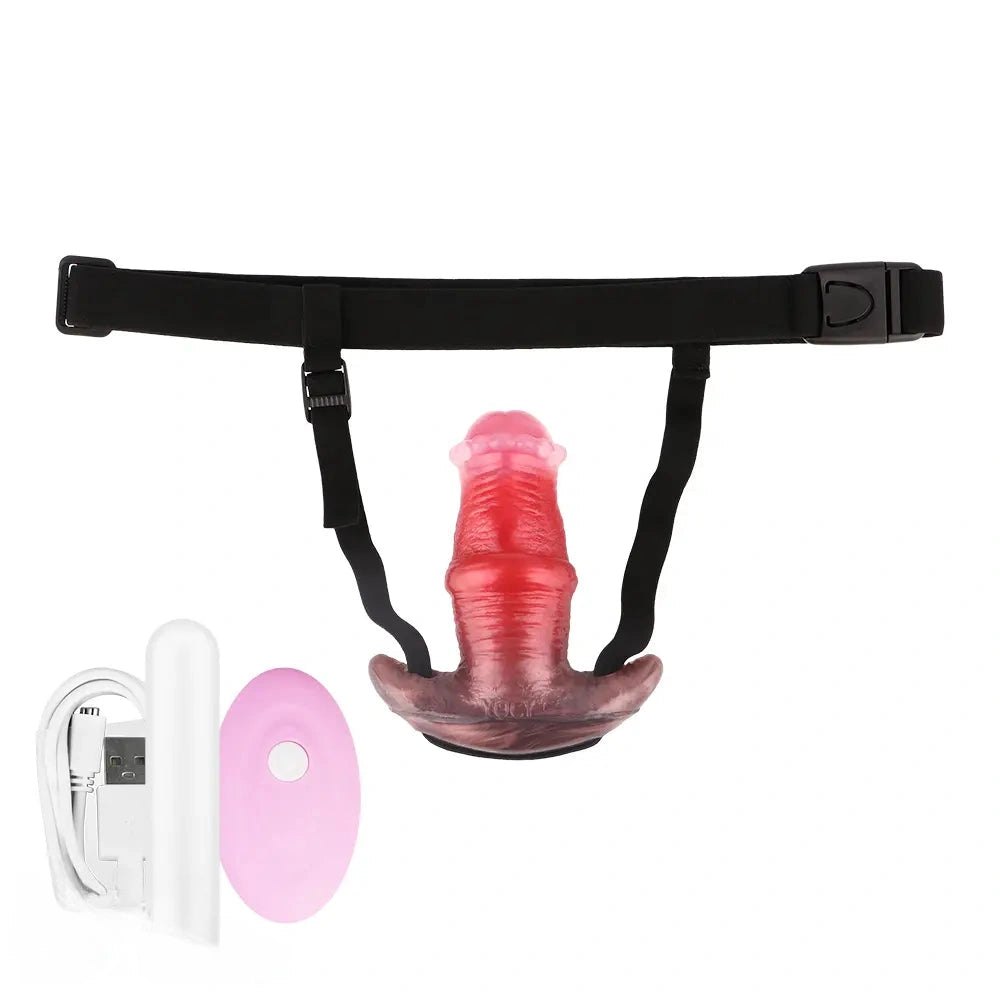 Red silicone anchor base butt plug, photo 7