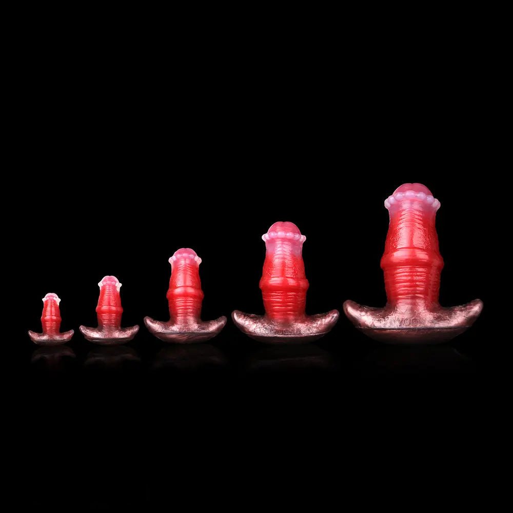 Red silicone anchor base butt plug, photo 8