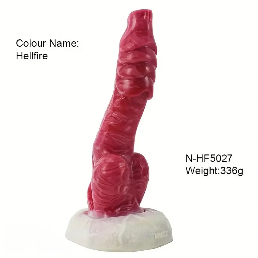 Colorful silicone animal knot dog dildo, photo 2