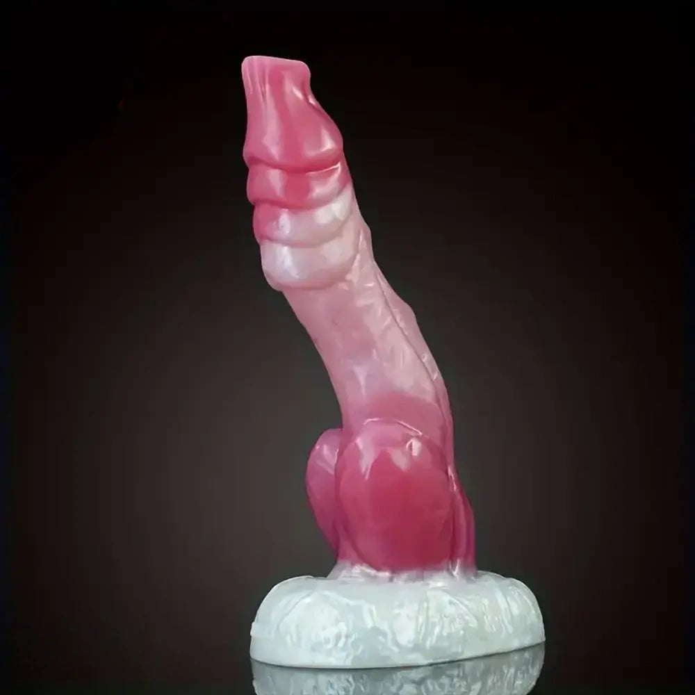 Colorful silicone animal knot dog dildo, photo 6
