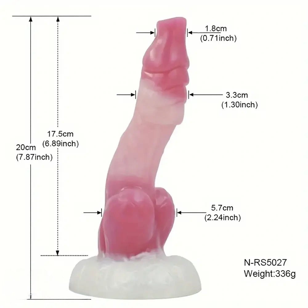 Colorful silicone animal knot dog dildo, photo 7