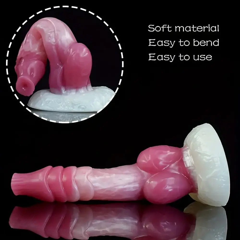 Colorful silicone animal knot dog dildo, photo 8