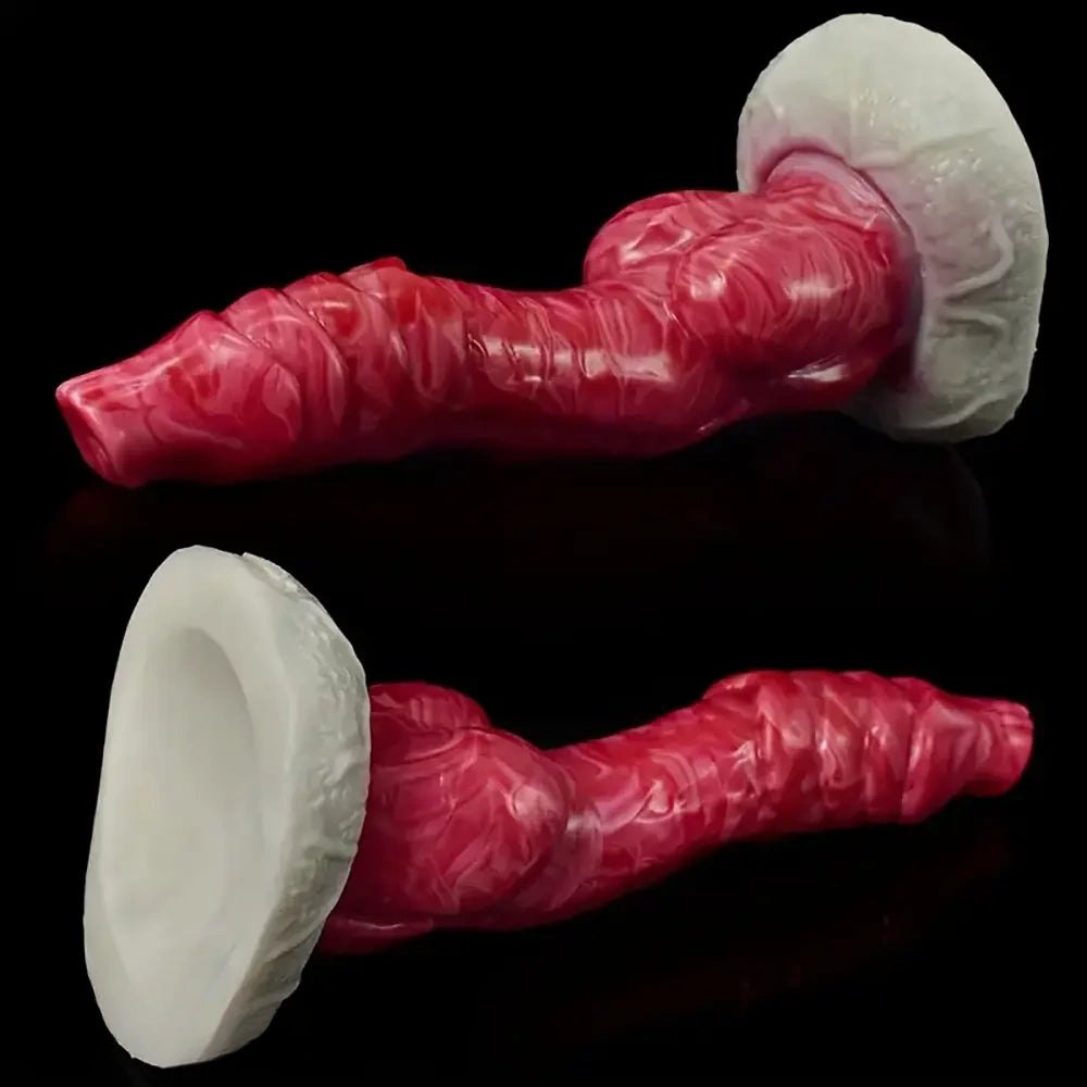 Colorful silicone animal knot dog dildo, photo 9